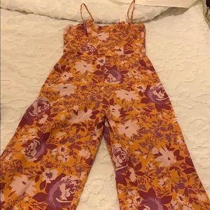 Anthropologie Floral Wide Leg Jumper - Small